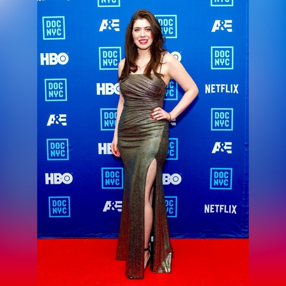 Dark Gold B. Darlin Gown Size 9/10 - Picture 4 of 5